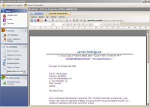 Ejemplo de Carta de Presentación hecha con CurrículumFácil