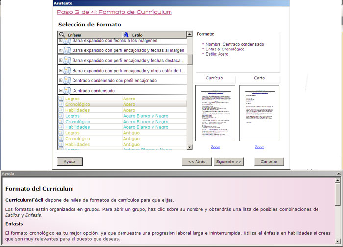 formatos de curriculum. formato curriculum. currículum