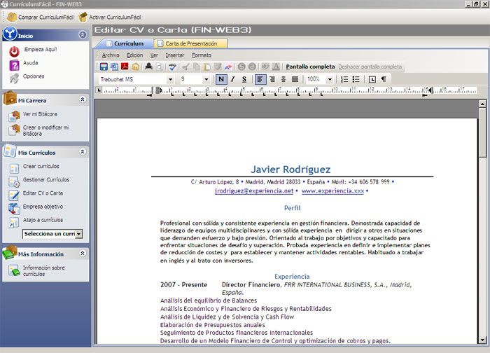 modelo de curriculum vitae. modelos de curriculum modernos